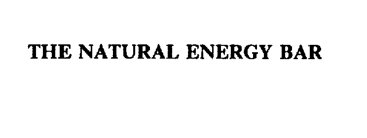  THE NATURAL ENERGY BAR