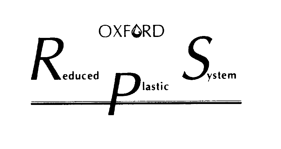 Trademark Logo OXFORD REDUCED PLASTIC SYSTEM