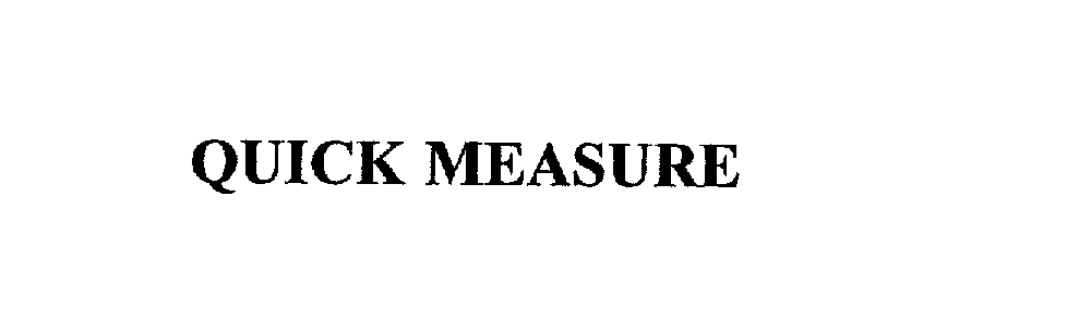 Trademark Logo QUICK MEASURE