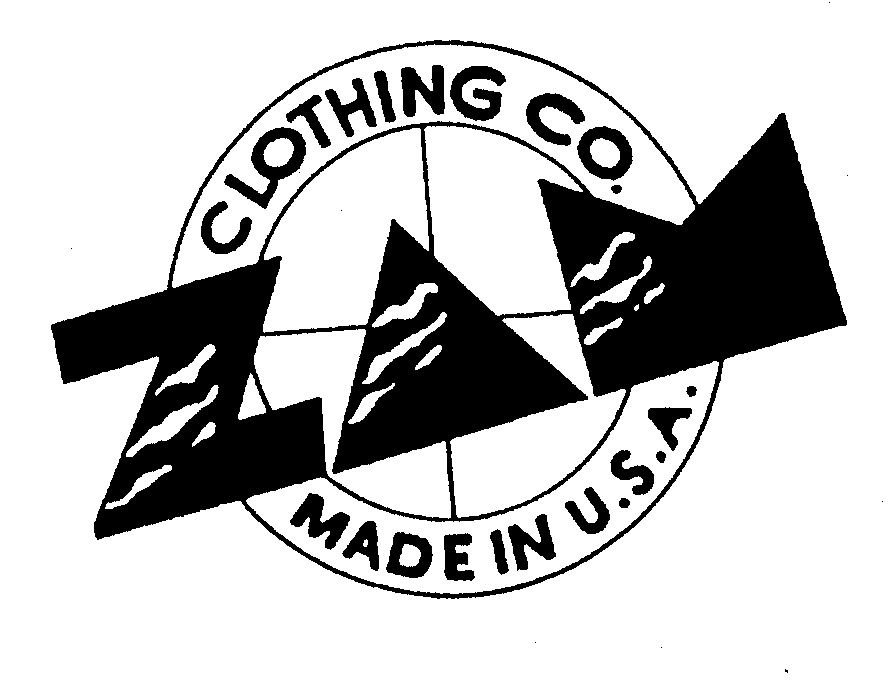 Trademark Logo ZAM CLOTHING CO. MADE IN U.S.A.