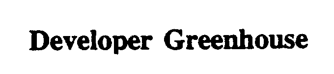 Trademark Logo DEVELOPER GREENHOUSE