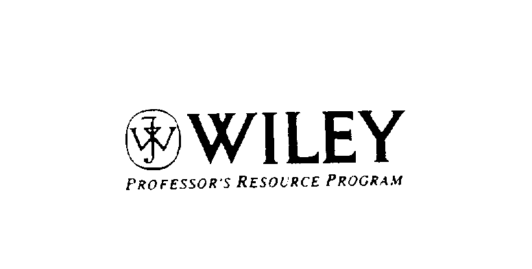  JW WILEY PROFESSOR'S RESOURCE PROGRAM
