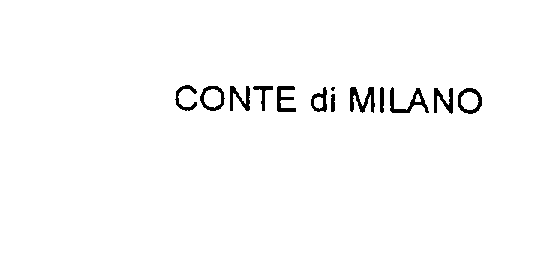 Trademark Logo CONTE DI MILANO