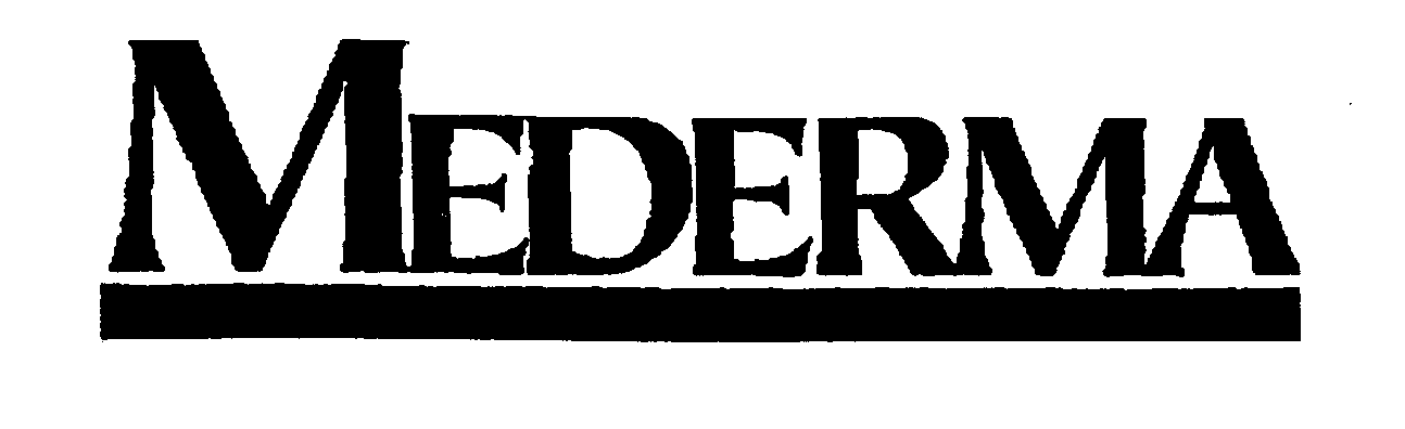 Trademark Logo MEDERMA