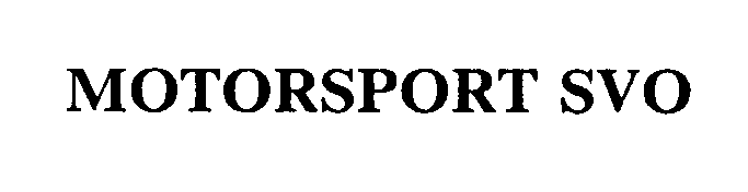 Trademark Logo MOTORSPORT SVO