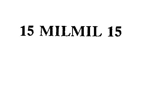 Trademark Logo 15 MILMIL 15