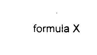Trademark Logo FORMULA X