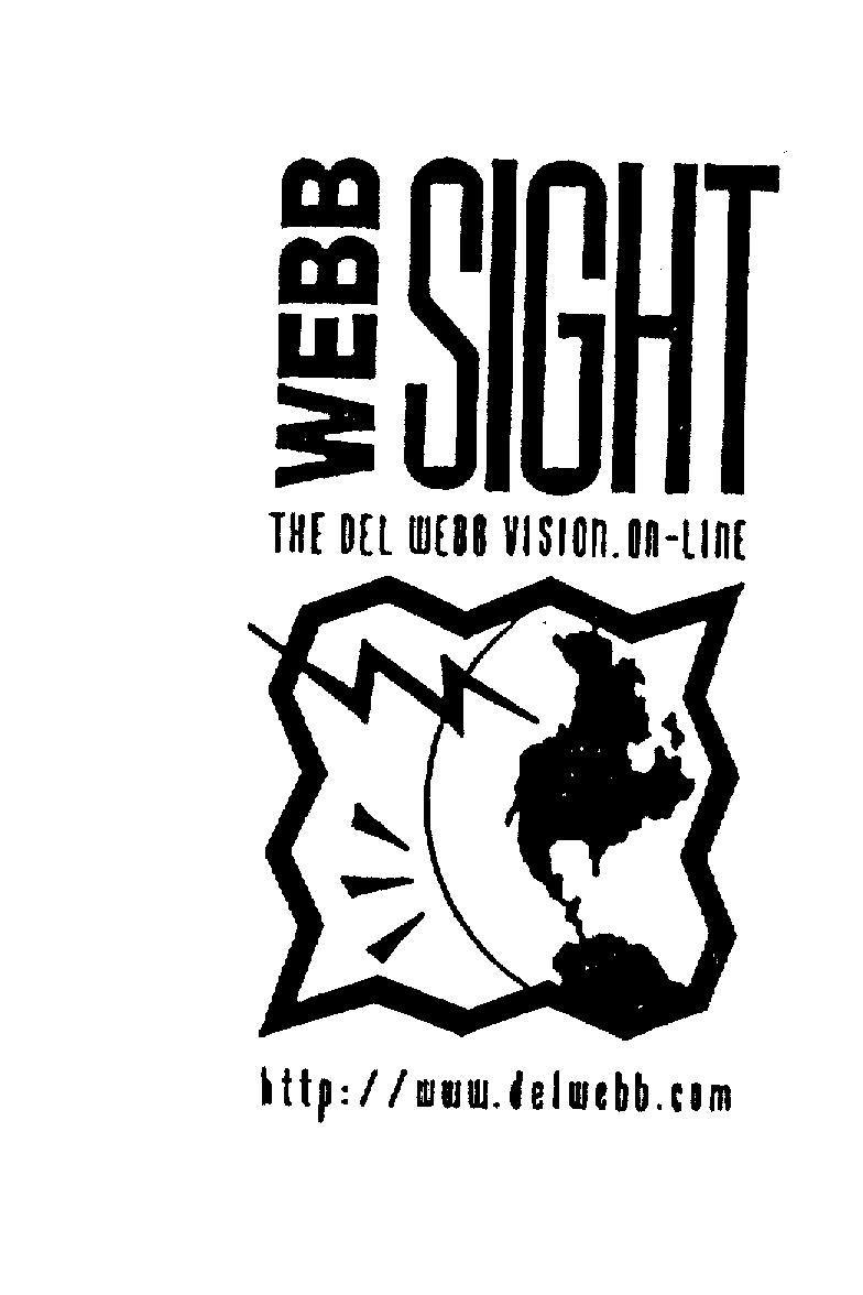 Trademark Logo WEBB SIGHT THE DEL WEBB VISION.ON-LINE HTTP://WWW.DELWEBB.COM