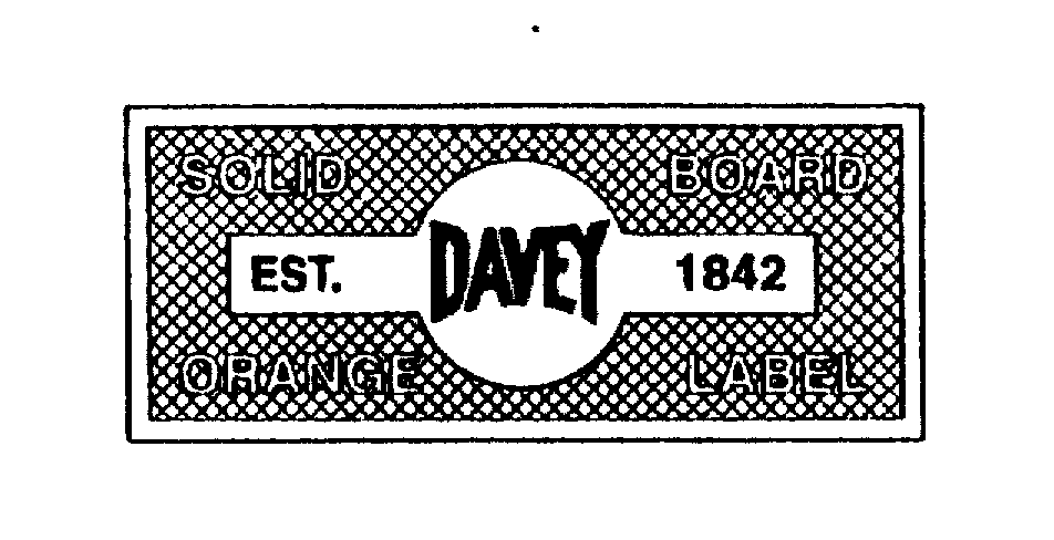 Trademark Logo SOLID BOARD ORANGE LABEL EST. DAVEY 1842