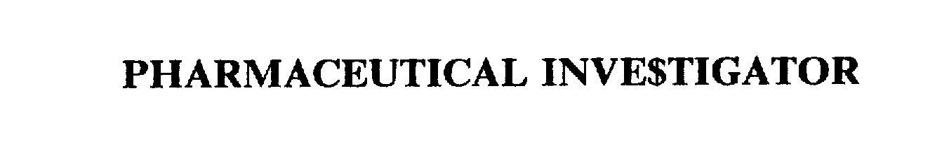  PHARMACEUTICAL INVE$TIGATOR