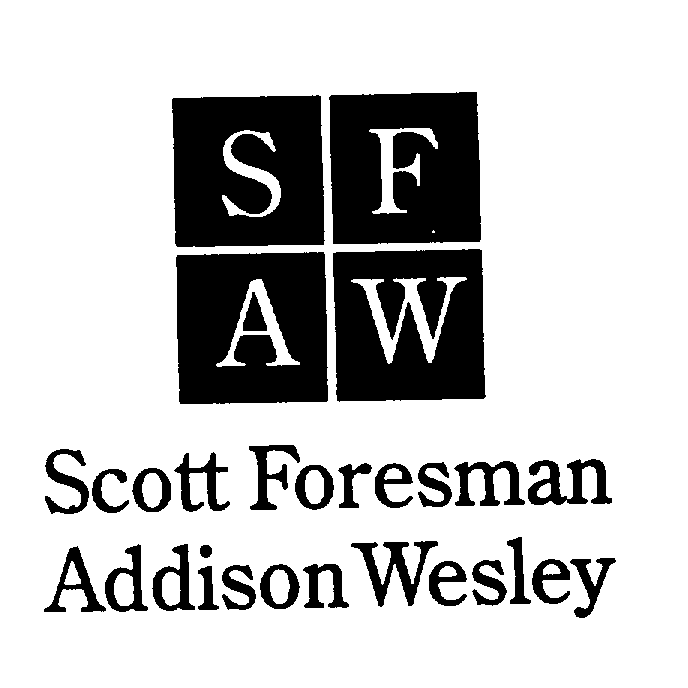 Trademark Logo S F A W SCOTT FORESMAN ADDISON WESLEY