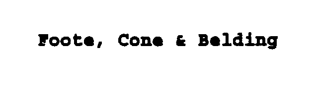 Trademark Logo FOOTE, CONE & BELDING