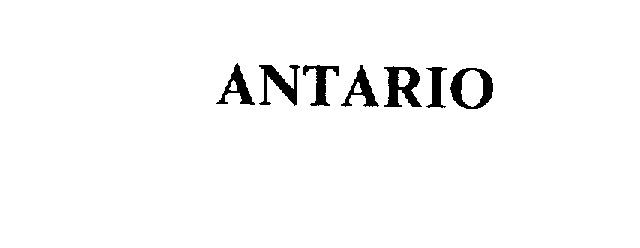 Trademark Logo ANTARIO