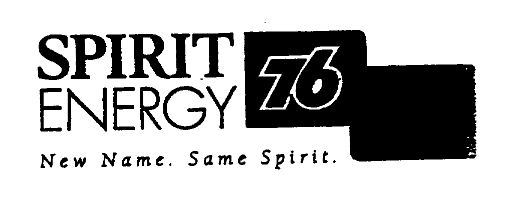 Trademark Logo SPIRIT ENERGY 76 NEW NAME. SAME SPIRIT.