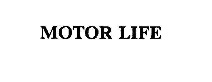 Trademark Logo MOTOR LIFE