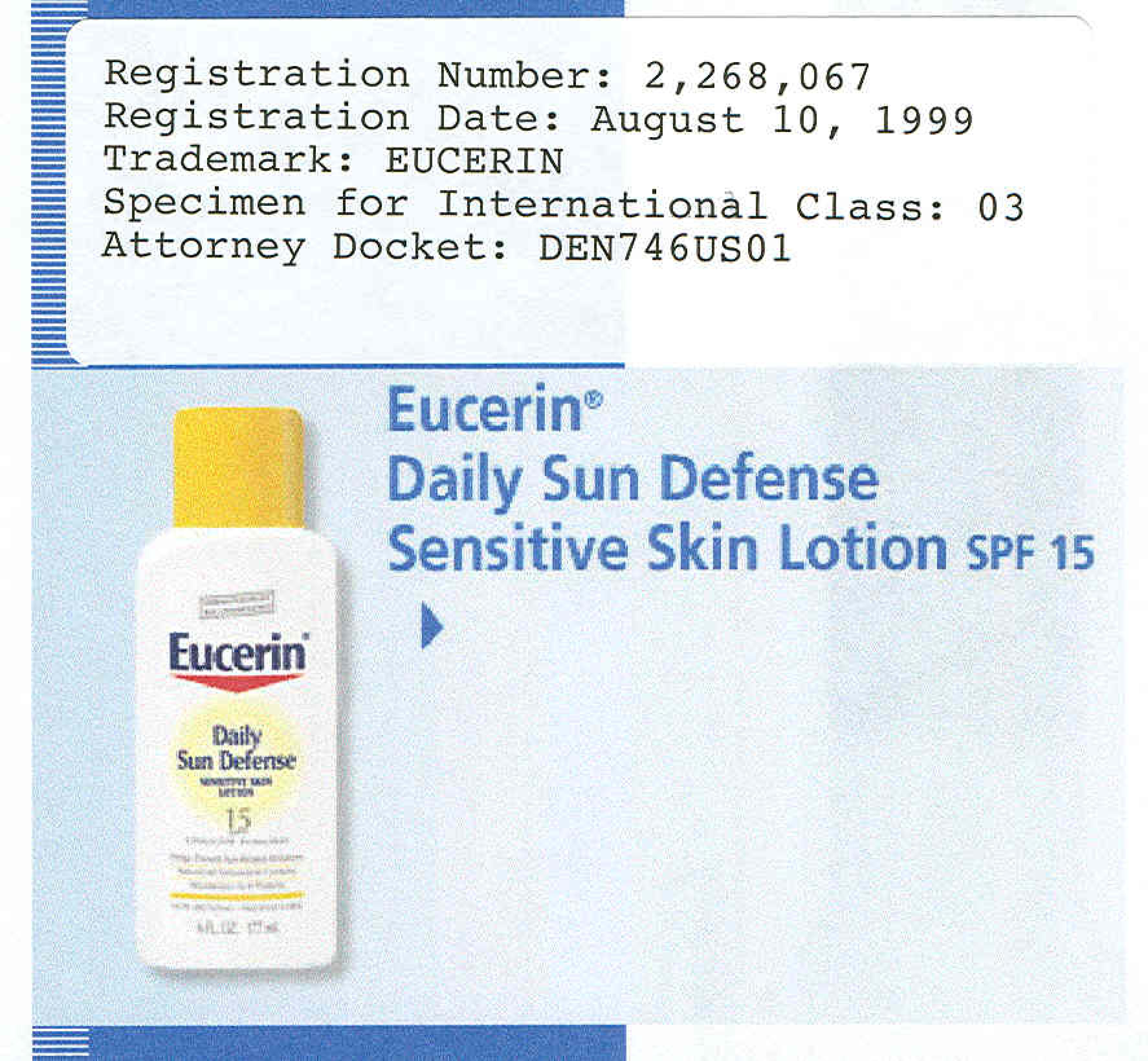 Trademark Logo EUCERIN