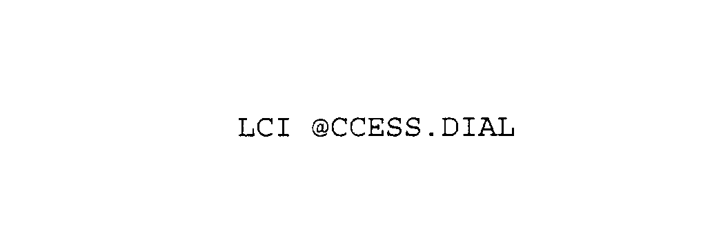 Trademark Logo LCI @CCESS.DIAL