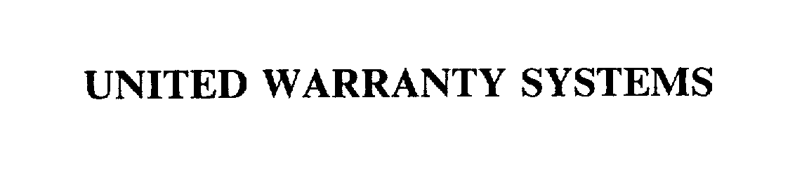 UNITED WARRANTY SYSTEMS