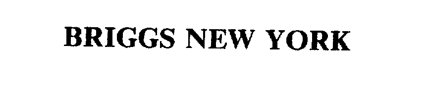 Trademark Logo BRIGGS NEW YORK