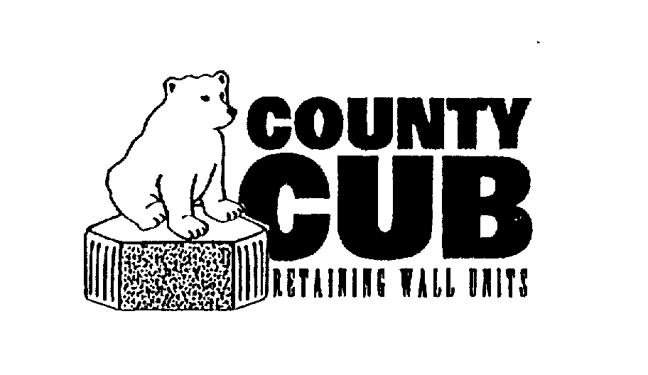 Trademark Logo COUNTY CUB RETAINING WALL UNITS