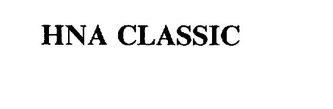 Trademark Logo HNA CLASSIC