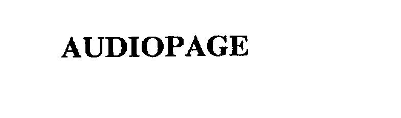 Trademark Logo AUDIOPAGE