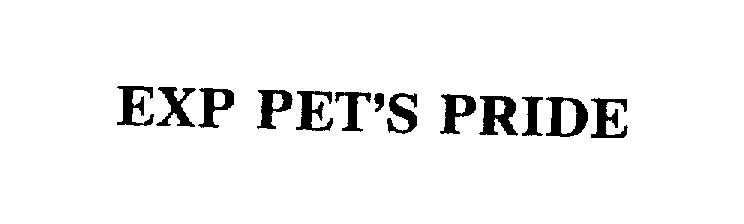 Trademark Logo EXP PET'S PRIDE