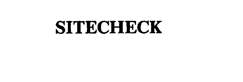 Trademark Logo SITECHECK