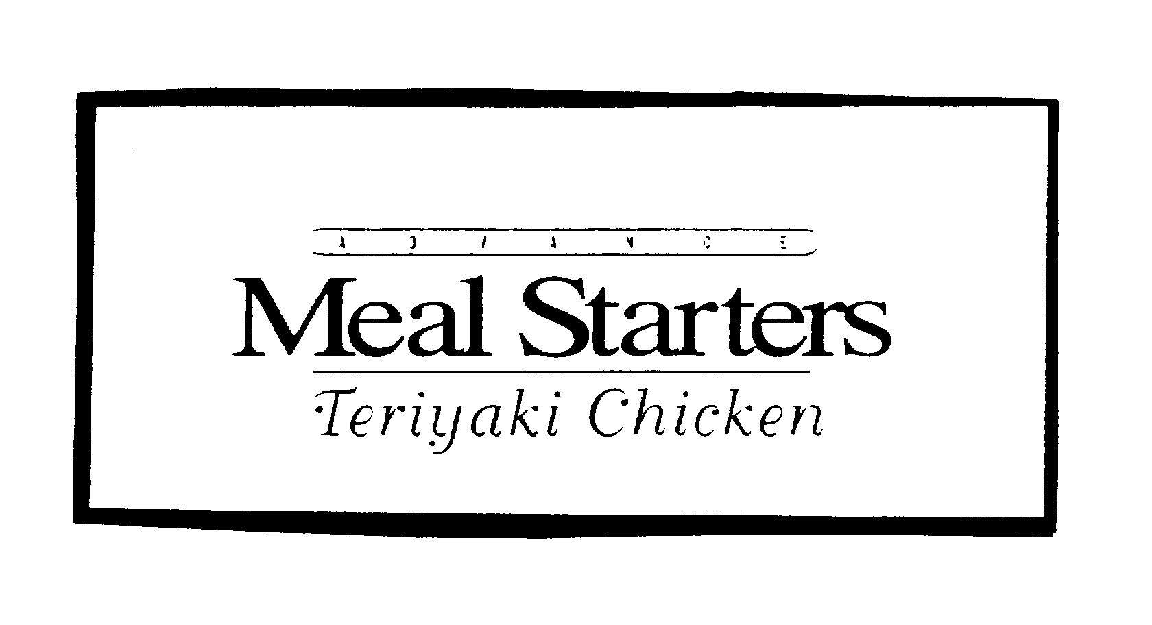  ADVANCE MEAL STARTERS TERIYAKI CHICKEN