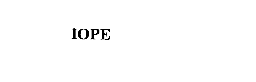 Trademark Logo IOPE