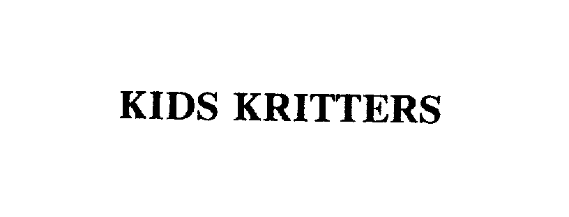 Trademark Logo KIDS KRITTERS