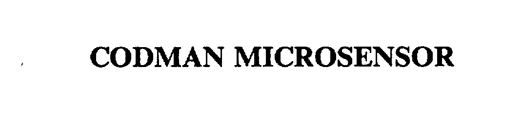 Trademark Logo CODMAN MICROSENSOR