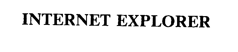Trademark Logo INTERNET EXPLORER