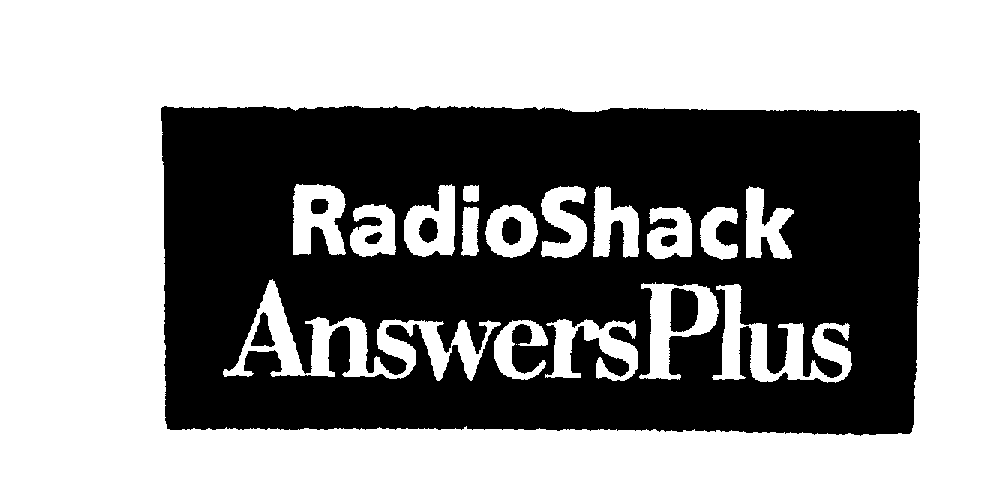 Trademark Logo RADIOSHACK ANSWERSPLUS