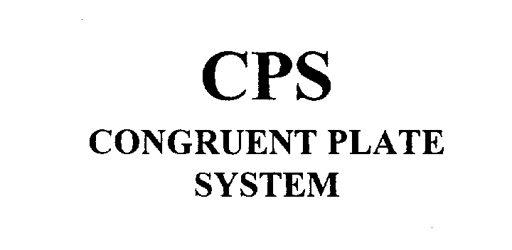  CPS CONGRUENT PLATE SYSTEM