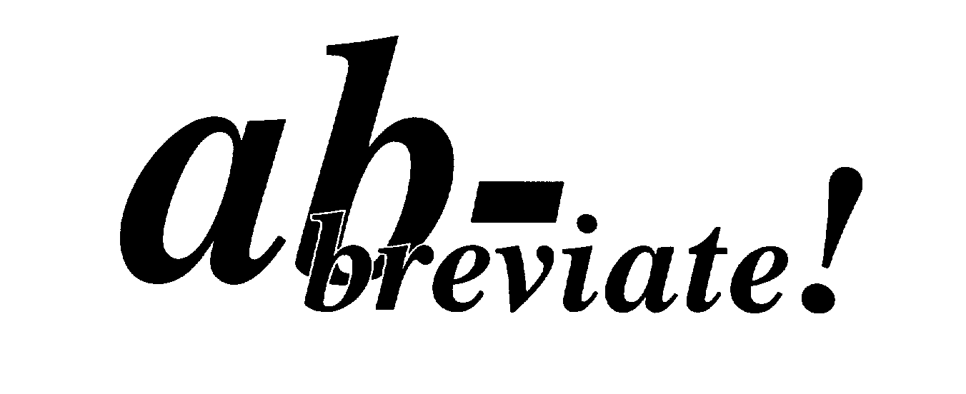 Trademark Logo AB-BREVIATE!