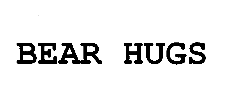 Trademark Logo BEAR HUGS