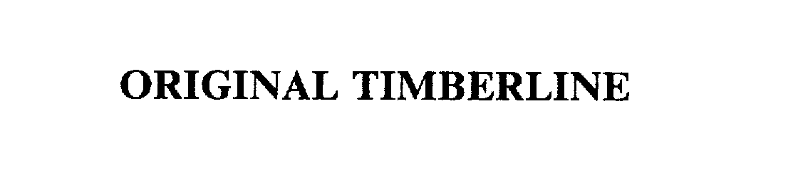 Trademark Logo ORIGINAL TIMBERLINE