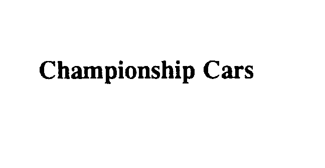  CHAMPIONSHIP CARS