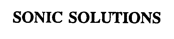 Trademark Logo SONIC SOLUTIONS