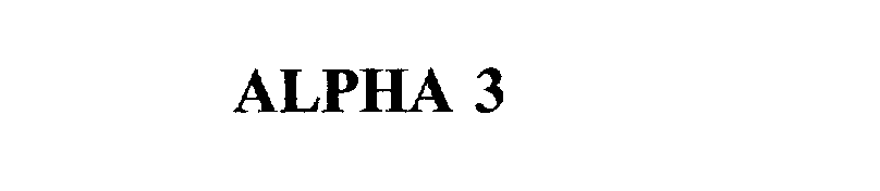 Trademark Logo ALPHA 3