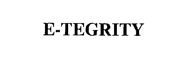 Trademark Logo E-TEGRITY