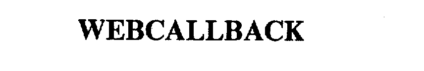 Trademark Logo WEBCALLBACK