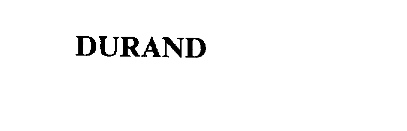 Trademark Logo DURAND