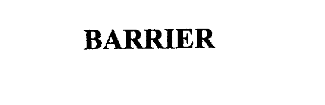 Trademark Logo BARRIER