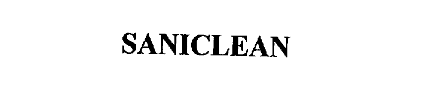Trademark Logo SANICLEAN
