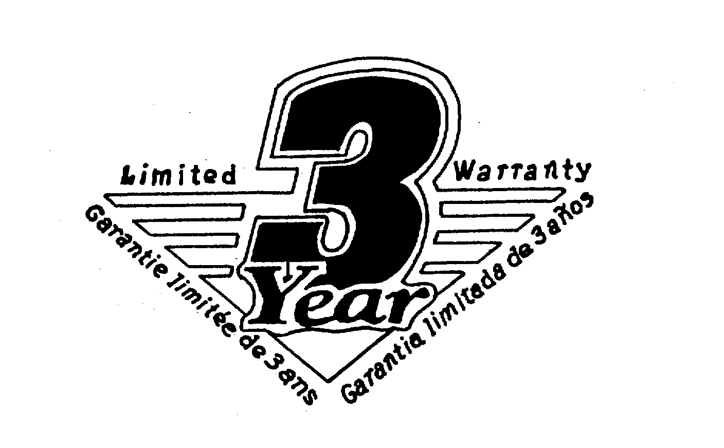 Trademark Logo LIMITED 3 YEAR WARRANTY GARANTIE LIMITEE DE BANS GARANTIA LIMITADA DE 3 ANOS