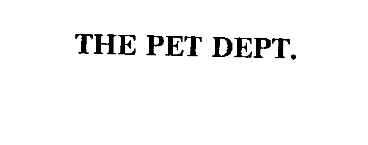 Trademark Logo THE PET DEPT.