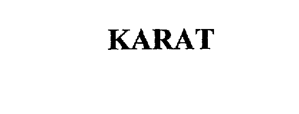 Trademark Logo KARAT