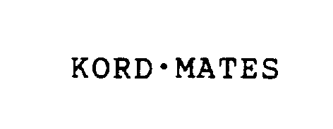 Trademark Logo KORD.MATES